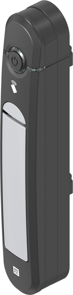 Schwenkgriff Agent E Smart Access, GD-Zn weißaluminium gepulvert und Polyamid GF schwarz