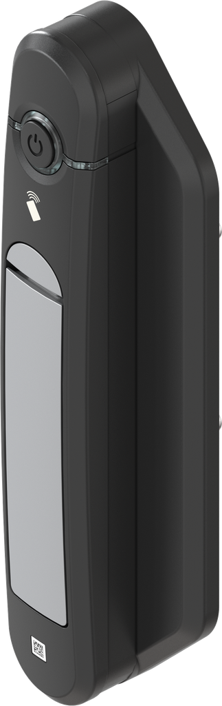 Swinghandle Agent E Smart Access, Zinc die white aluminium powder-coated and polyamide GF black