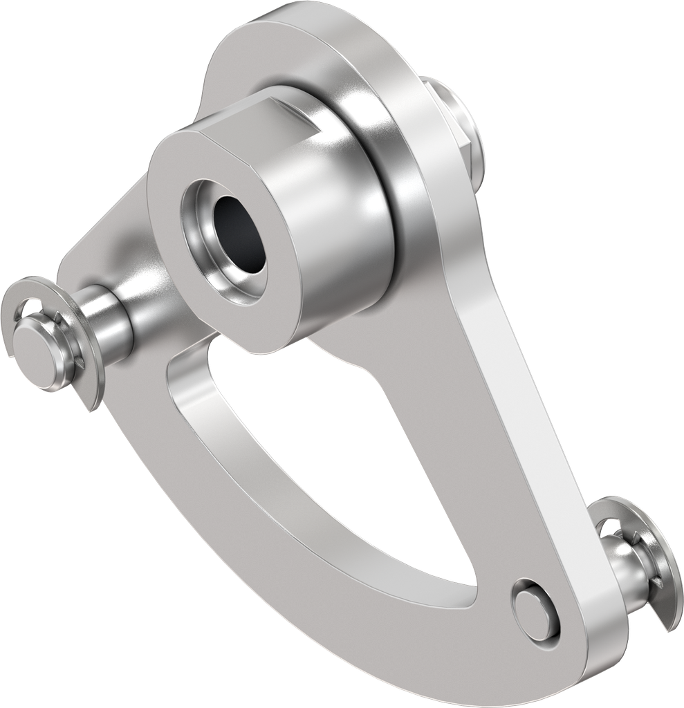 Corner steering rocker 1, Stainless steel AISI 316 polished