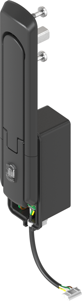 Flat swinghandle with electromechanical release; 