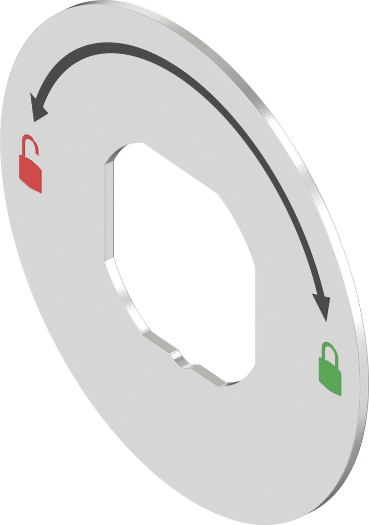 Opening indicator compression latch, opening direction left, Stainless steel AISI 304 tumbled and blasted