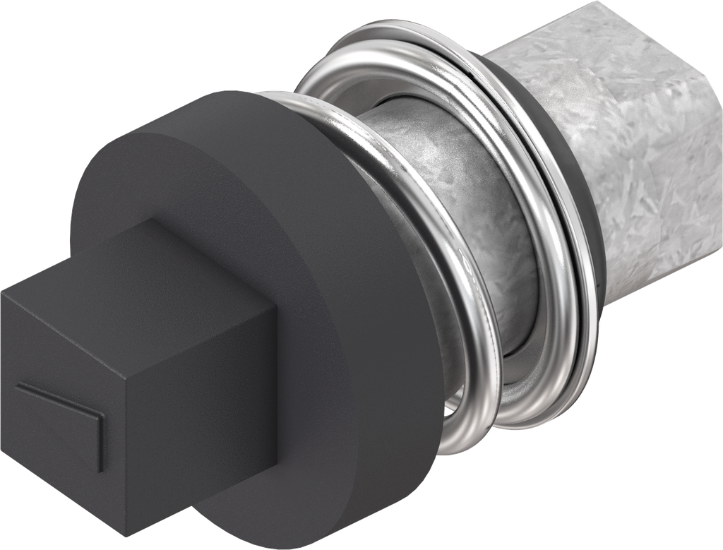 Insert square 7, Zinc die black powder-coated