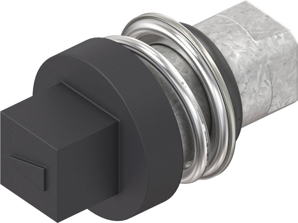 Betätigung Vierkant 8, GD-Zn schwarz gepulvert