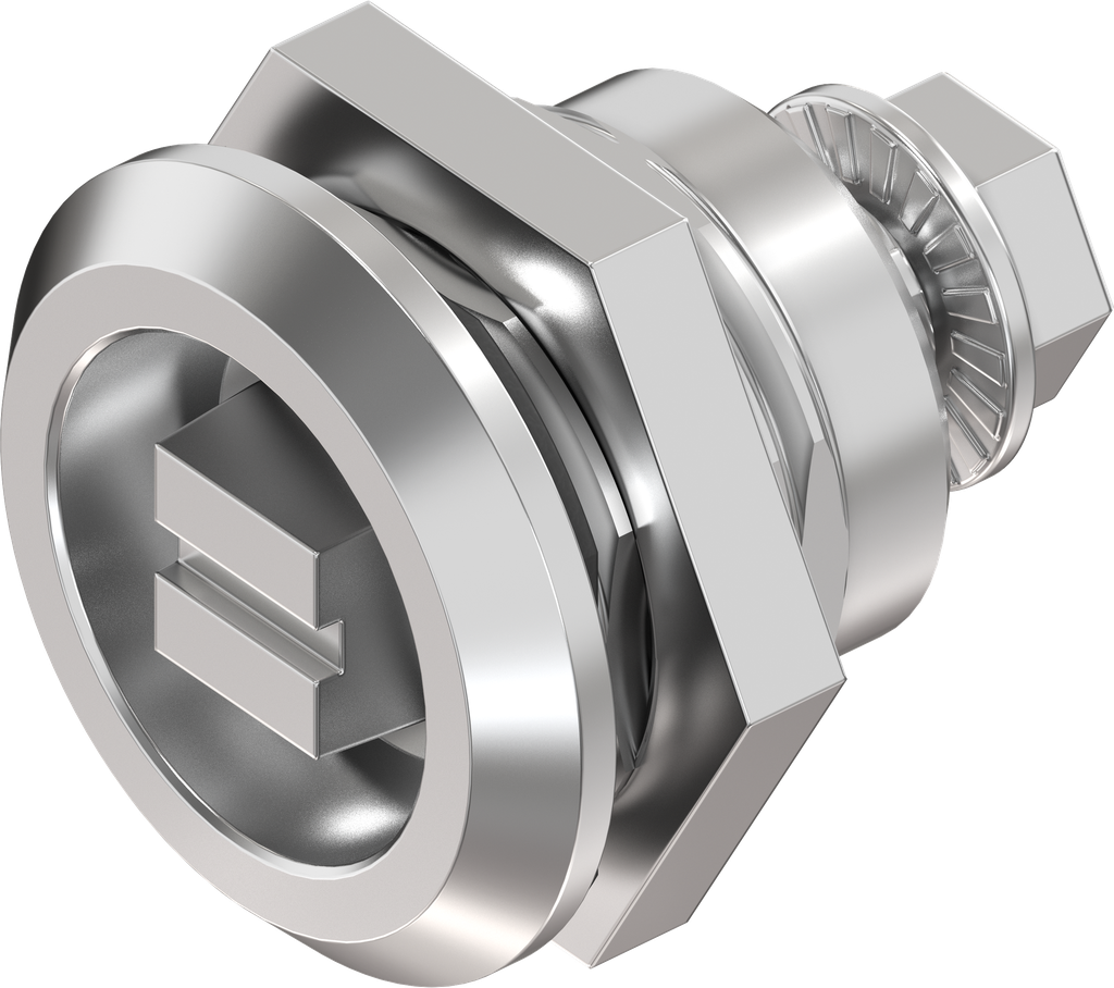 Safety quarter turn version railway with marking, Stainless steel AISI 304