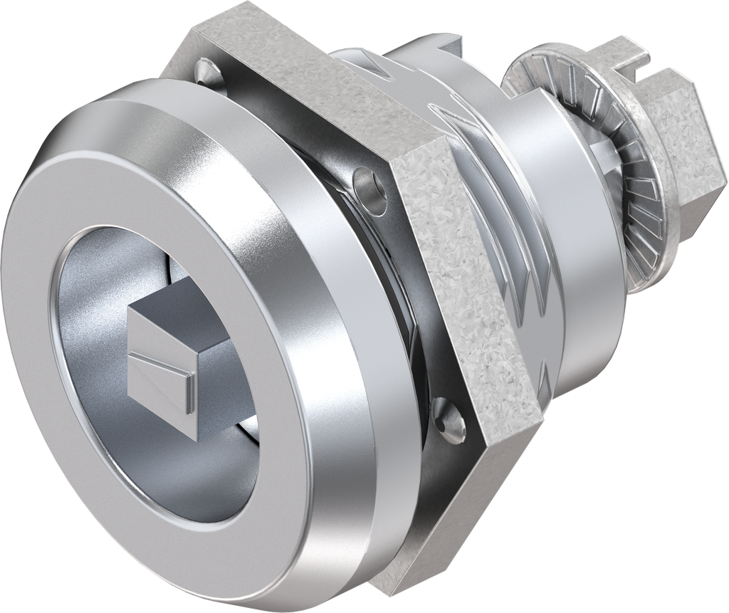 Safety quarter turn square 6, Brass and zinc die chrome-plated