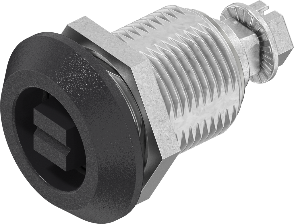 Compression latch railway version, Zinc die black powder-coated