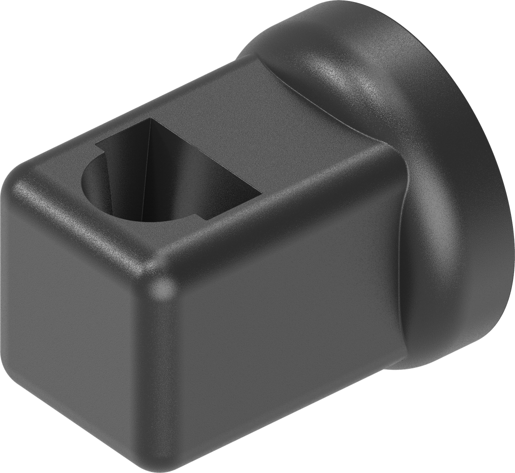 Rod guide for round rods 8 mm, Polyamide GF black