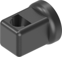 Rod guide for round rods 8 mm, Polyamide GF black
