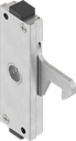 Hook latch, left version, Steel zinc-plated