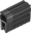 EMC sealing profile, self-clamping, Soft foam rubber EPDM with conductive overall coating