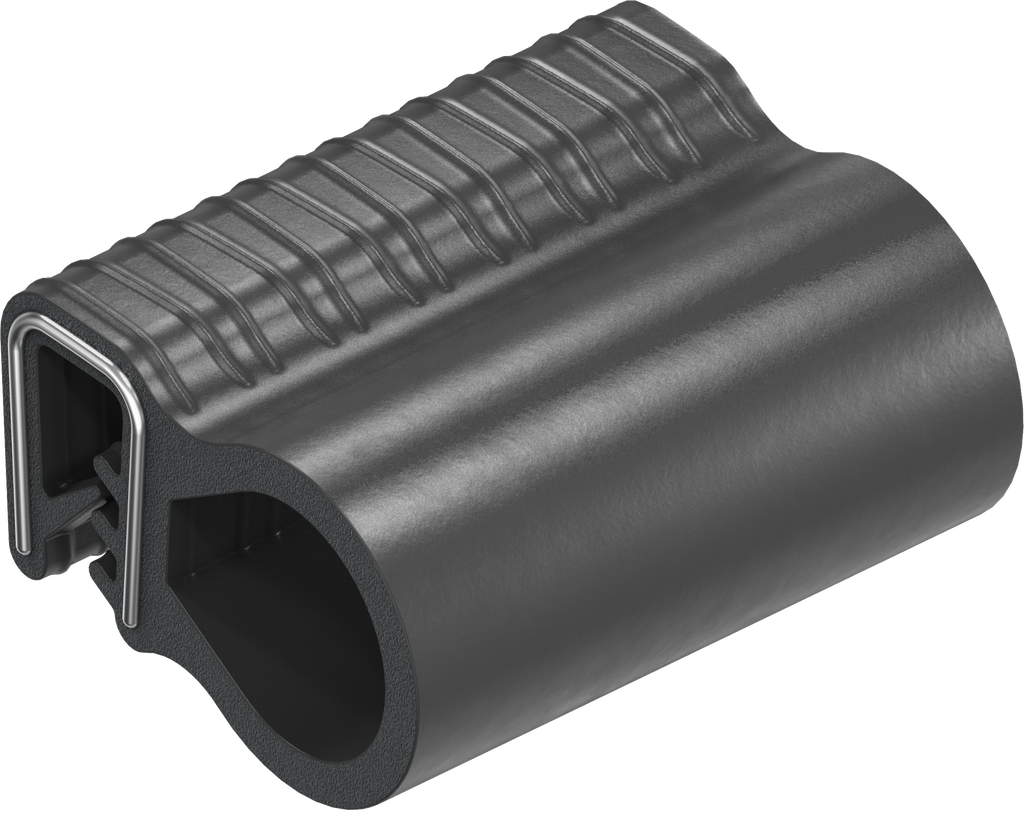 Sealing profile, self-clamping, Foam rubber EPDM; clamping profile EPDM 65 ± 5 Shore A black