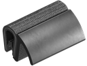 Sealing profile, self-clamping, Foam rubber EPDM; clamping profile PVC 70 ± 5 Shore A black