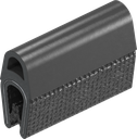 Sealing profile, self-clamping, Foam rubber EPDM; clamping profile PVC 70 ± 5 Shore A black