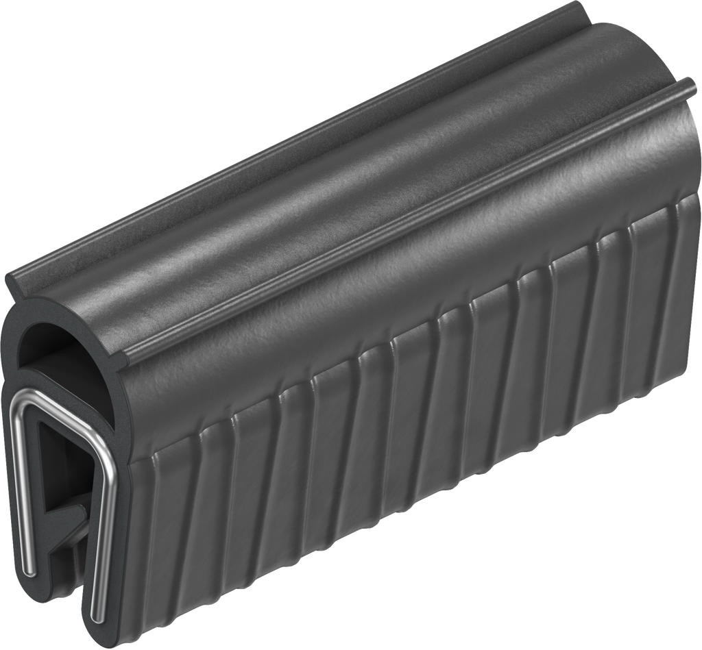 Sealing profile, self-clamping, Foam rubber NBR; clamping profile NBR 60 ± 5 Shore A black