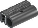 Sealing profile made of fire protection material, self-clamping, Foam rubber EPDM; clamping profile foam rubber EPDM black