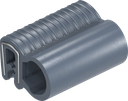 Sealing profile made of fire protection material, self-clamping, Silicon solid material 65 ± 5 Shore A blue black
