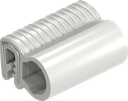 Sealing profile made of fire protection material, self-clamping, Silicon solid material 75 ± 5 Shore A pure white