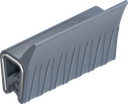 Sealing profile made of fire protection material, self-clamping, Silicon solid material 70 ± 5 Shore A blue black