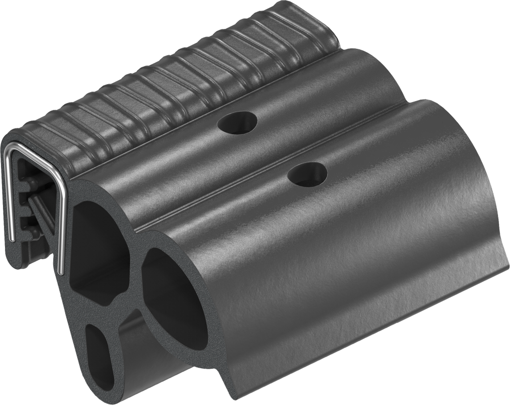 Sealing profile, self-clamping, Foam rubber EPDM; clamping profile EPDM 65 ± 5 Shore A black