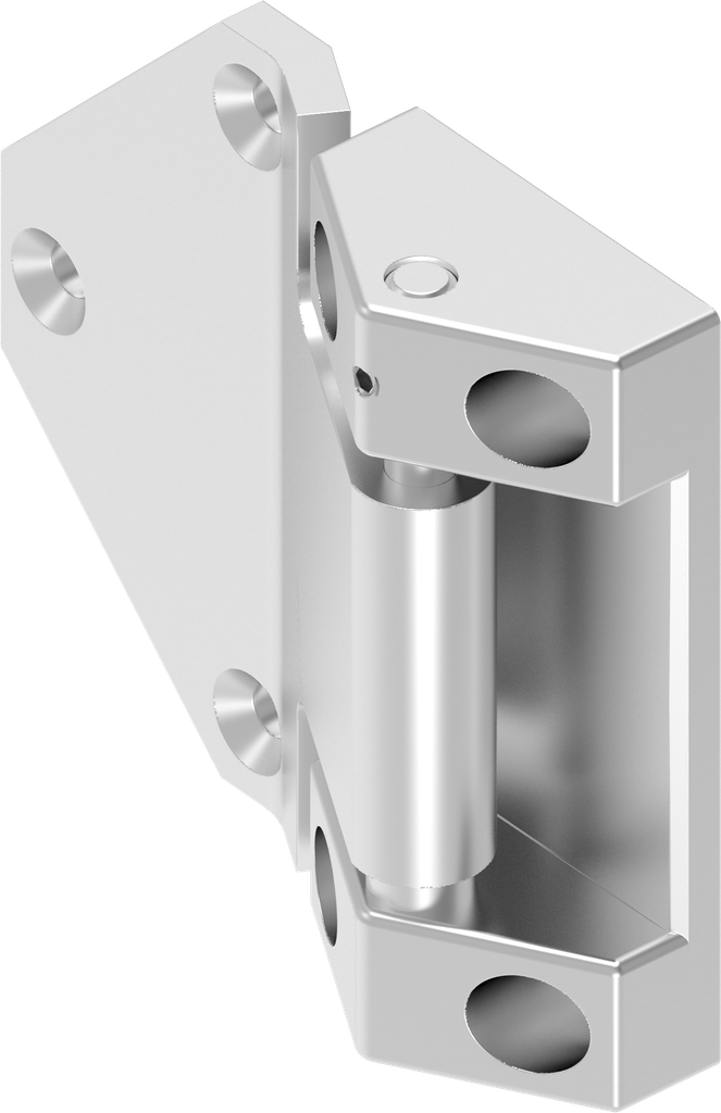 180° Hinge adjustable, Stainless steel AISI 316Ti