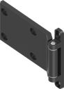 180° 2D Hinge, Zinc die black powder-coated