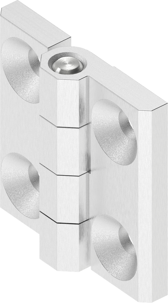 180° Hinge, Stainless steel AISI 316 polished P.2757sklop