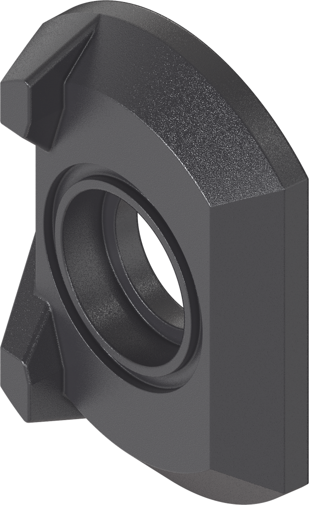 Rosette geschäumt mit Anschlagnocken, Polyamid GF schwarz