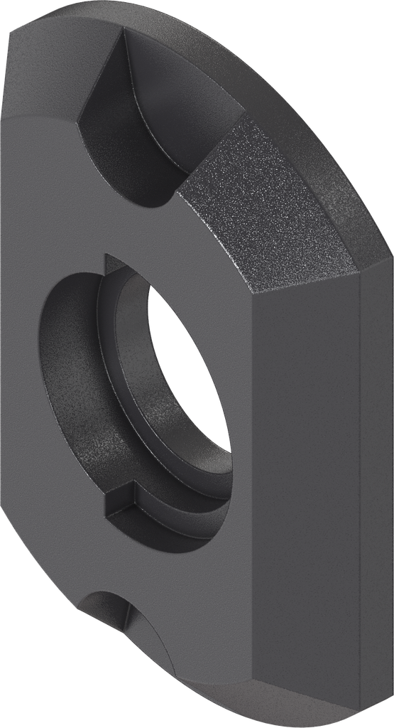 Rosette mit 180° Anschlag für abschließbaren Hebelverschluss, Polyamid GF schwarz