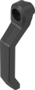 Outside handle short for steel shaft, Polyamide GF black