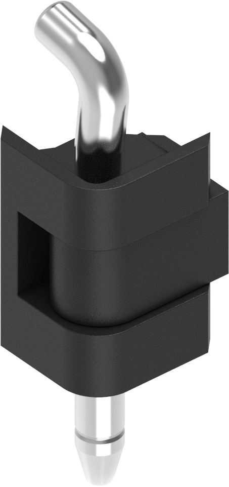 180° Hinge with stainless steel pin, Zinc die black powder-coated