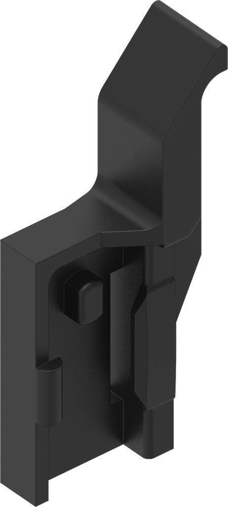 Auflaufschuh für Flachstange, Polyamid V0 schwarz