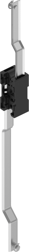 Stangenschloss für Flachstangen, Polyamid schwarz und Edelstahl