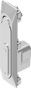 Schwenkgriff 1154 mit WK2 für Profil-Halbzylinder 40 mm (A = 30 mm), Edelstahl AISI 316