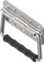 Chest handle with piano wire torsion spring, Steel zinc-plated DS plus top coat