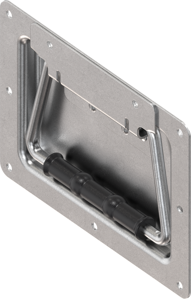 Toggle latch for corners without padlock facility, drilled, Steel zinc-plated DS plus top coat