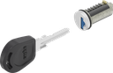 Clip-in cylinder system 3, keyed different, Zinc die chromated