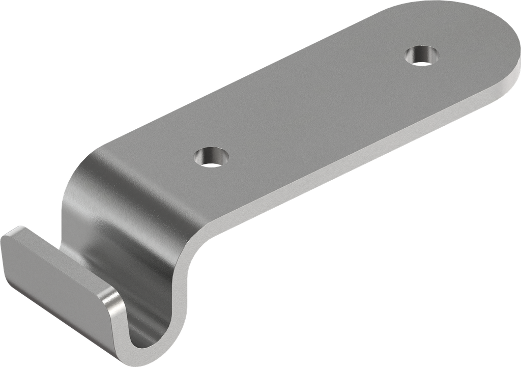 Hook, drilled, Steel raw
