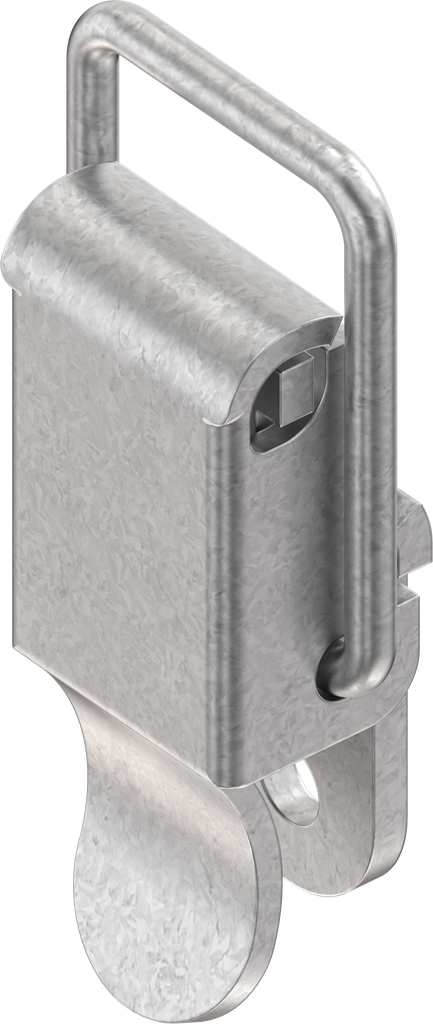Toggle latch with wire toggle latch without padlock facility, drilled, Steel zinc-plated DS plus top coat