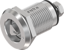 Compression latch triangular 8 with marking, left version, Stainless steel AISI 316