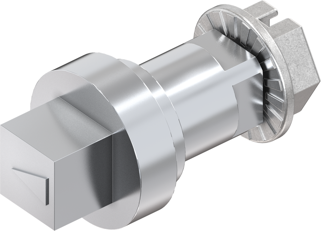 Insert square 8, Zinc die chrome-plated