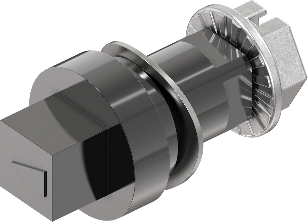 Insert square 8, Zinc die black chrome-plated