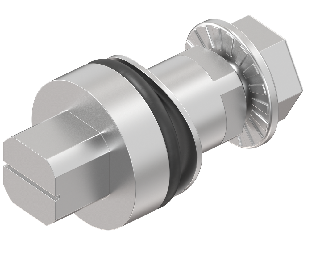 Insert square 8 with marking, Stainless steel AISI 303