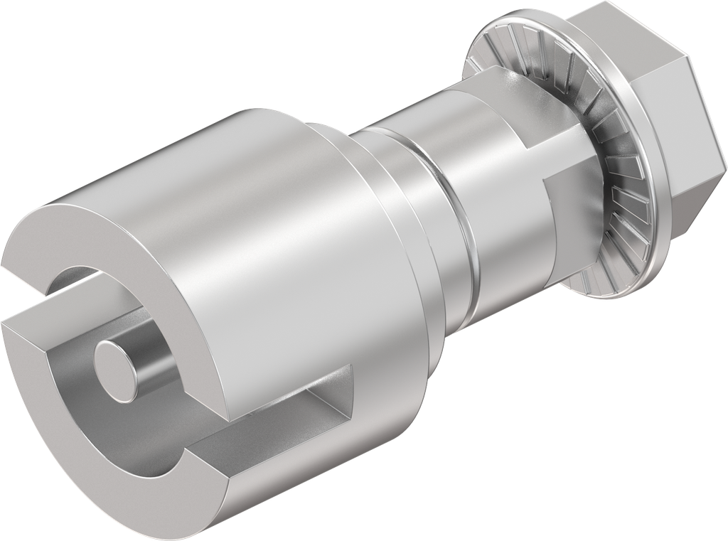 Betätigung Doppelbart 3, Edelstahl AISI 303