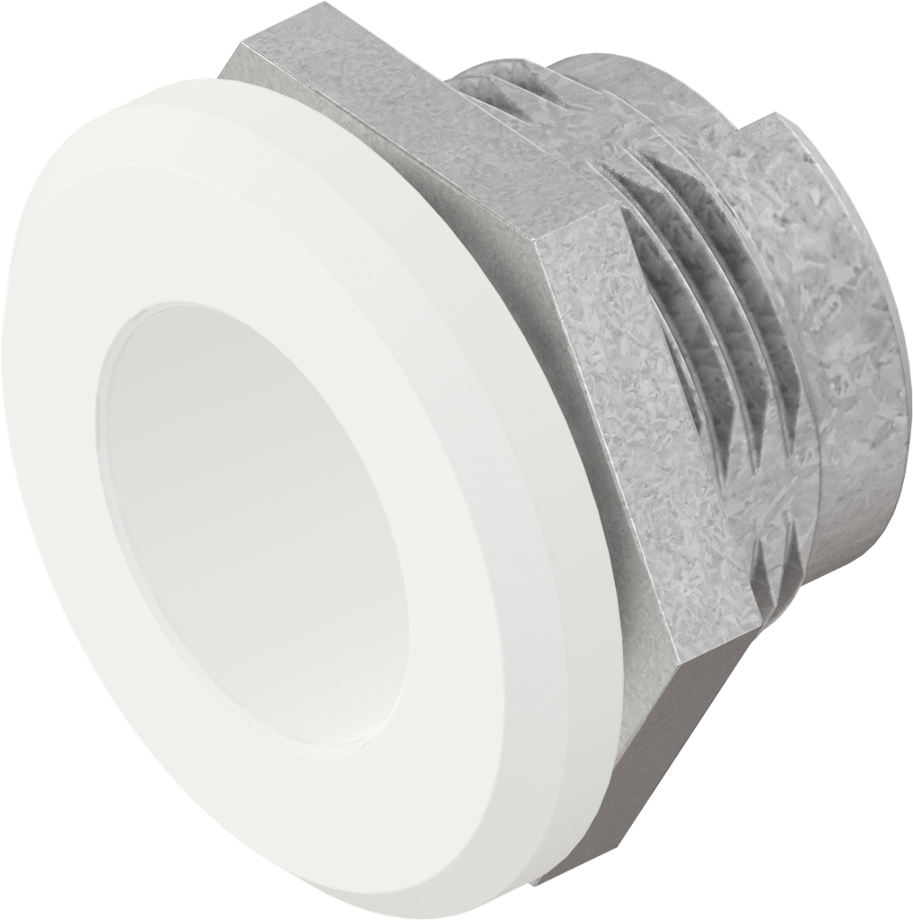 Housing, Zinc die traffic white powder-coated