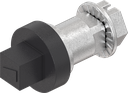 Insert square 7, Zinc die black powder-coated