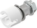 Insert double bit 3, Zinc die white powder-coated silky gloss