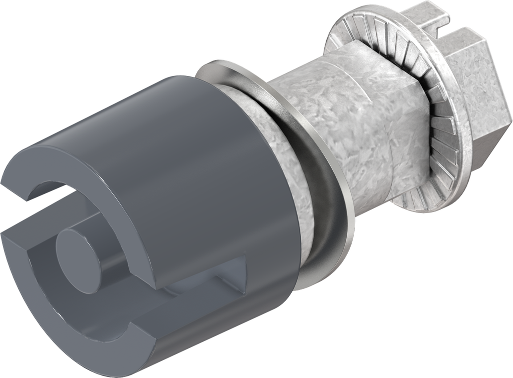 Insert double bit 5, Zinc die graphite grey powder-coated smooth gloss