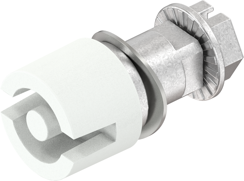 Insert double bit 5, Zinc die pure white powder-coated
