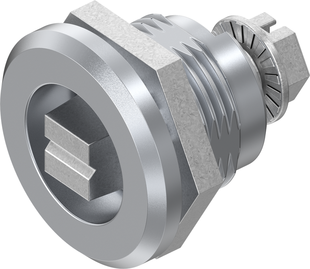 Quarter turn railway version, Zinc die and steel chrome-plated and zinc-plated