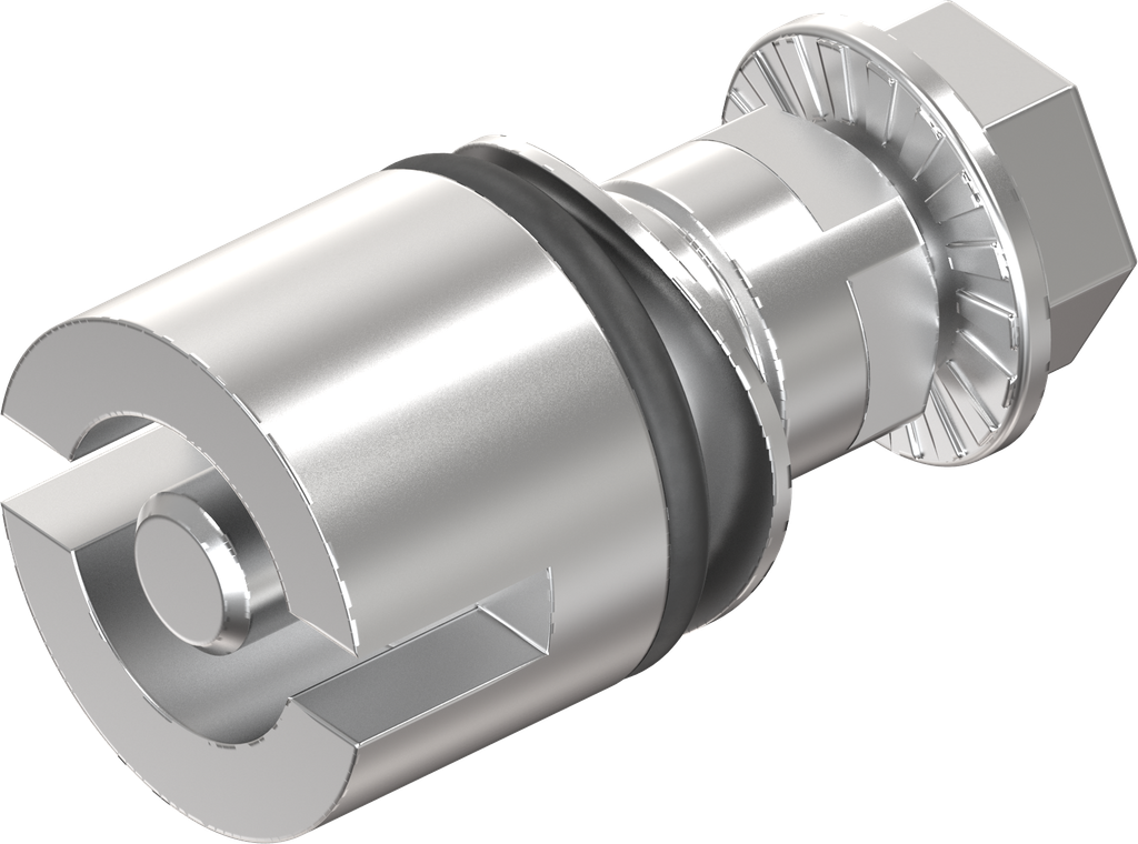 Betätigung Doppelbart 5, Edelstahl AISI 316 gebeizt, passiviert und elektrolytisch poliert